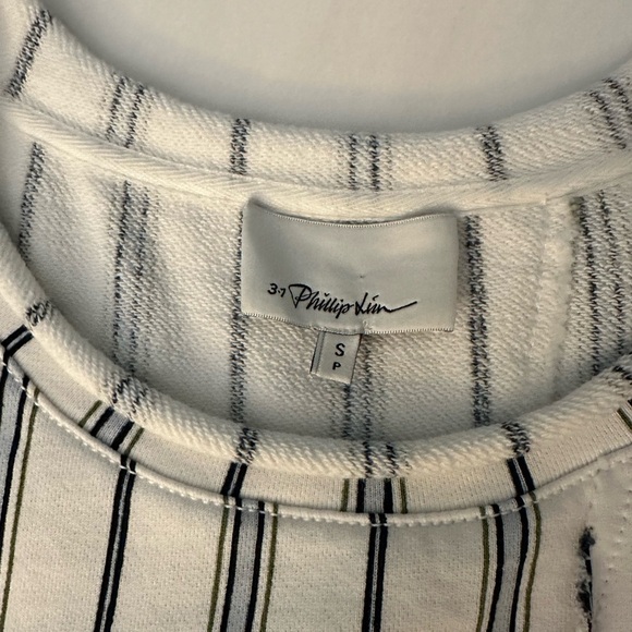 3.1 PHILLIP LIM Asymmetrical Pinstripe Top - Picture 4 of 5